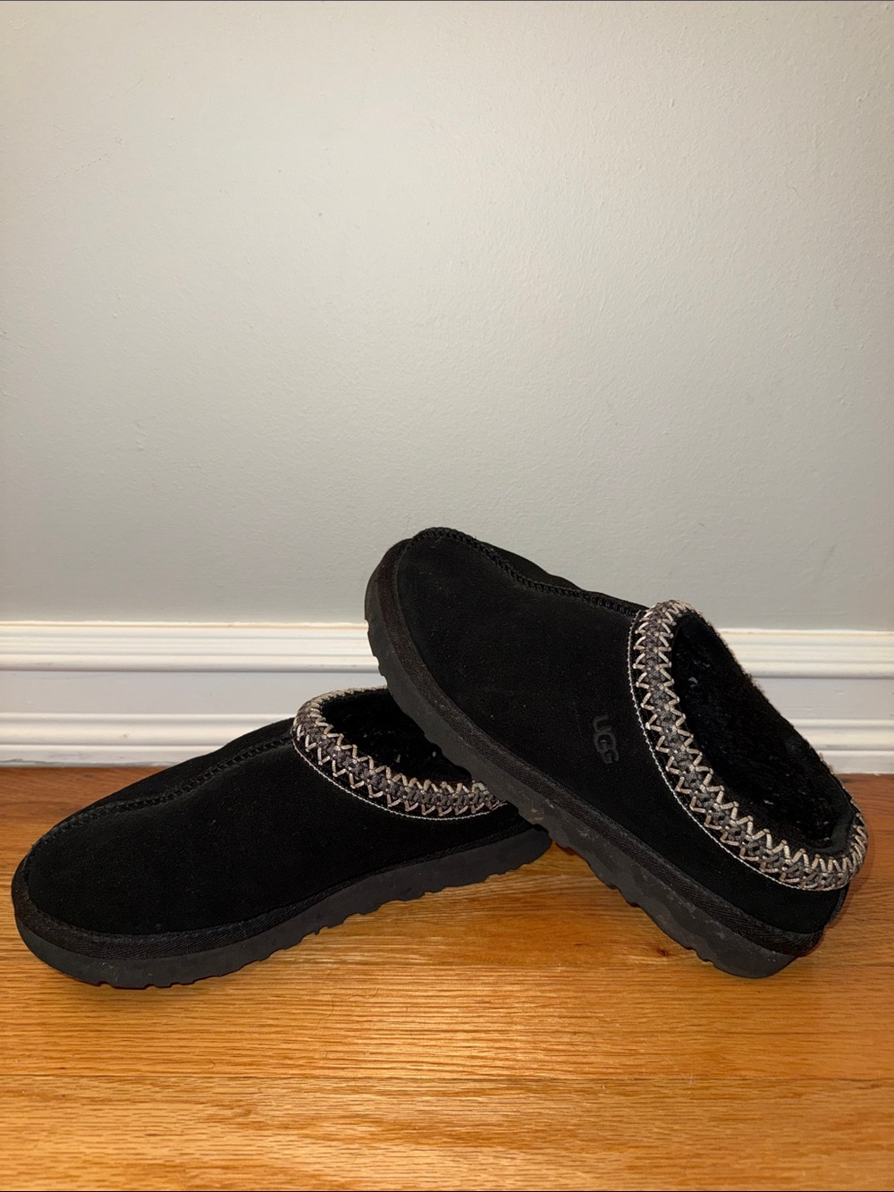 UGG Black Tasman II Suede Slippers